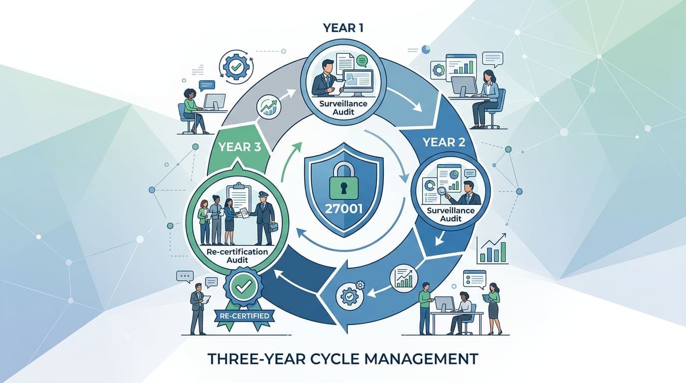 ISO 27001 Re-certification Process: Three-Year Cycle Management