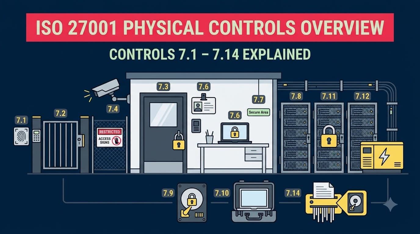 ISO 27001 Physical Controls Overview: Controls 7.1–7.14 Explained