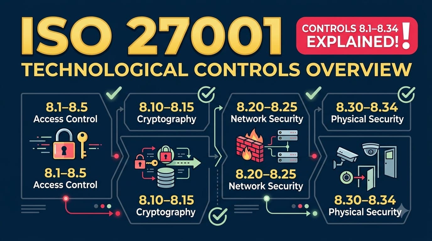 ISO 27001 Technological Controls Overview: Controls 8.1–8.34 Explained