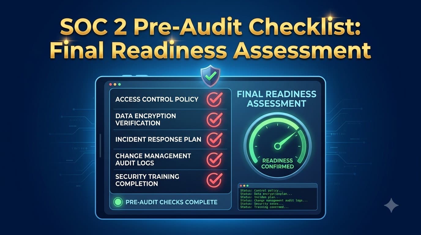 SOC 2 Pre-Audit Checklist: Final Readiness Assessment