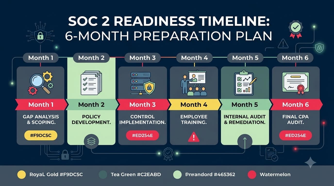 SOC 2 Readiness Timeline: 6-Month Preparation Plan
