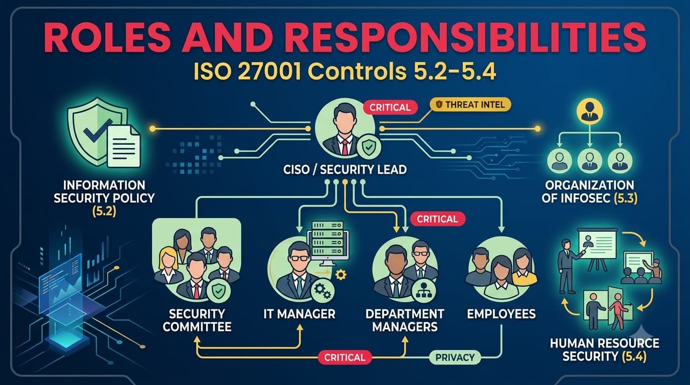 Roles and Responsibilities in Information Security: ISO 27001 Controls 5.2–5.4