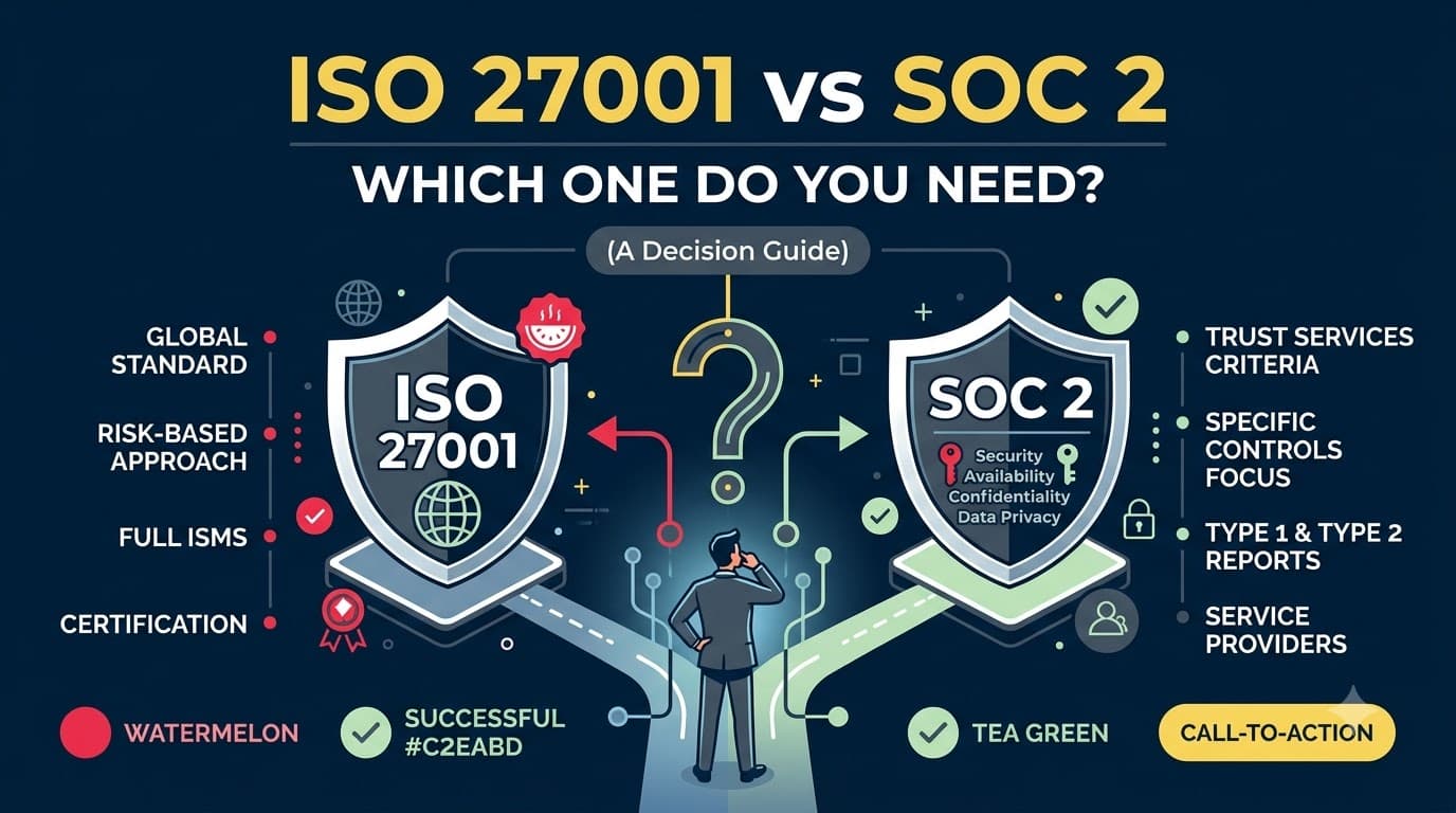 ISO 27001 vs SOC 2: Which One Do You Need? (A Decision Guide)