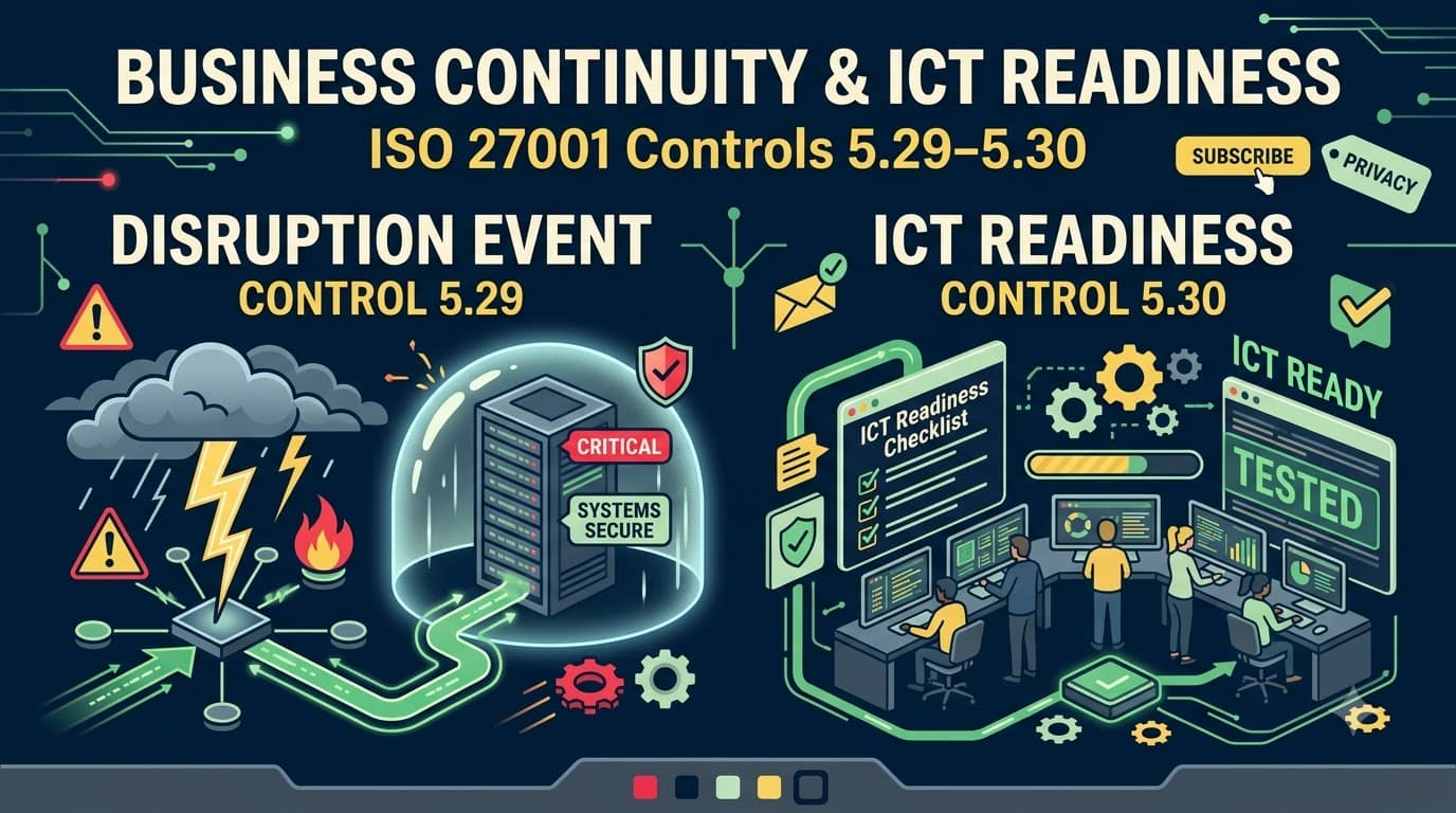 Business Continuity and ICT Readiness: ISO 27001 Controls 5.29–5.30