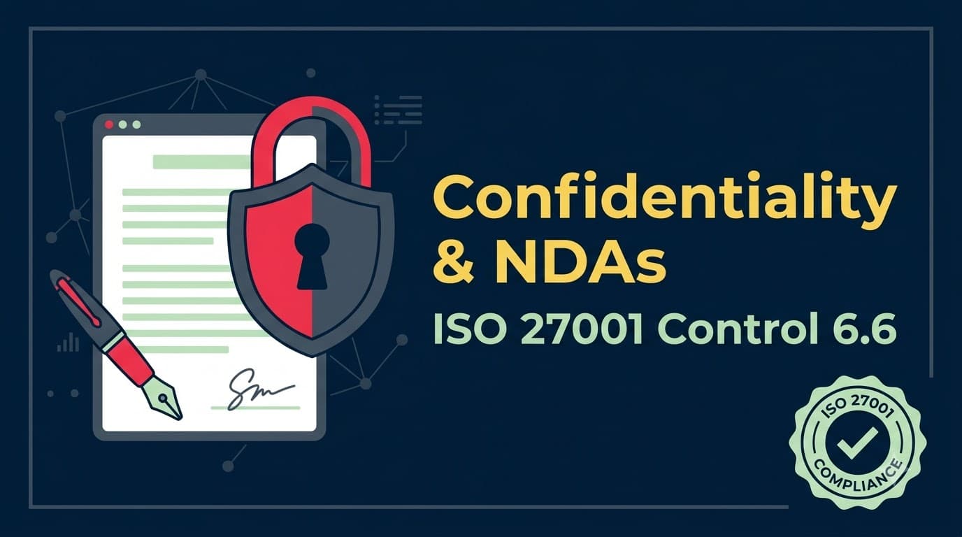 Confidentiality and Non-Disclosure Agreements: ISO 27001 Control 6.6