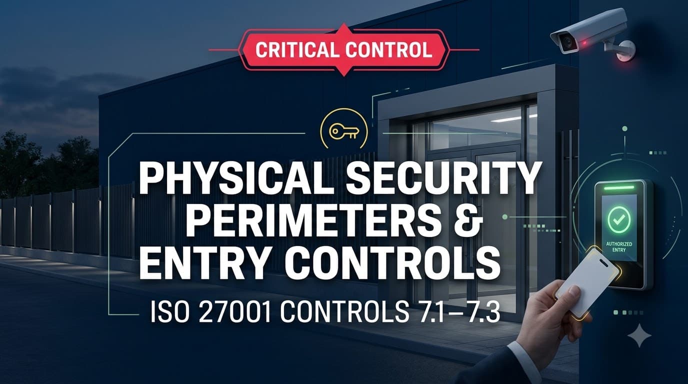 Physical Security Perimeters and Entry Controls: ISO 27001 Controls 7.1–7.3