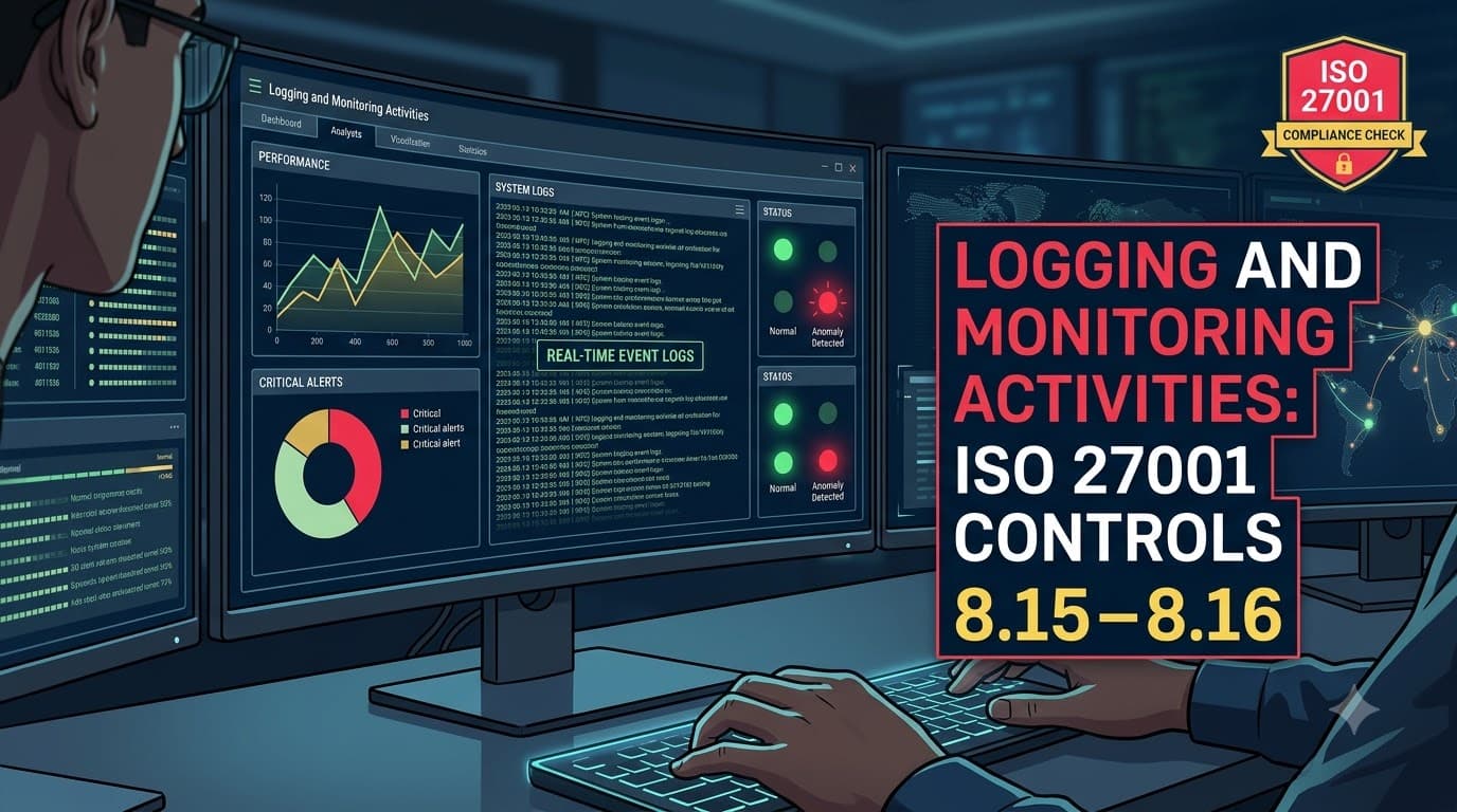 Logging and Monitoring Activities: ISO 27001 Controls 8.15–8.16